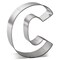 Letter C Cookie Cutter 3 in, Tin Plated Steel, Handmade in the USA